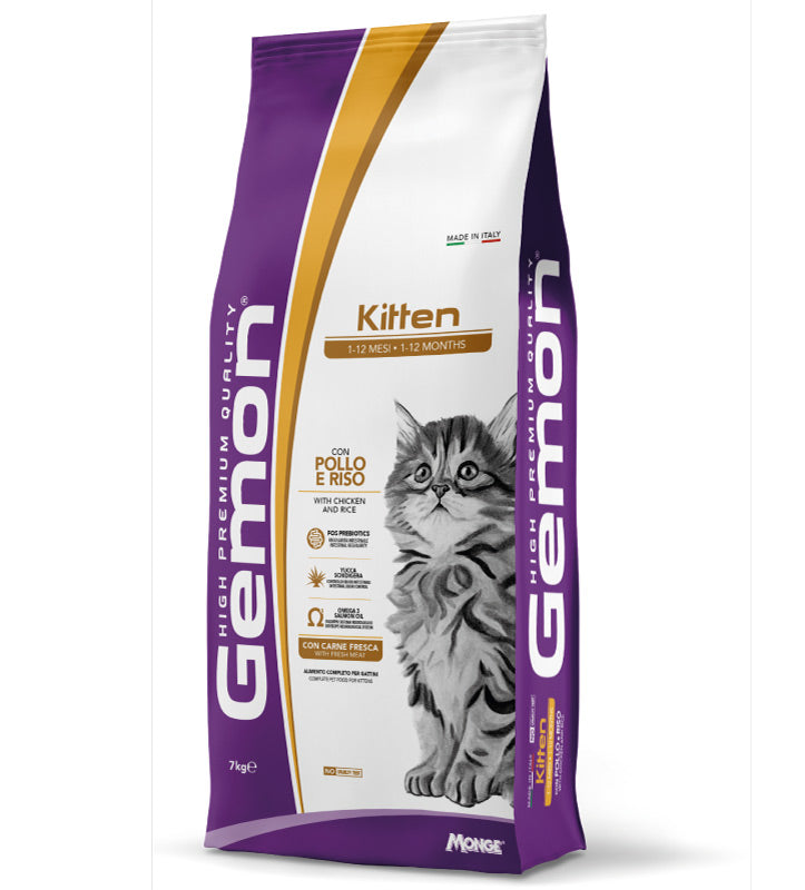 Gemon Kitten con Pollo e Riso 7kg - Gattini 1-12 Mesi Gemon Kitten con Pollo e Riso 7kg - Gattini 1-12 Mesi